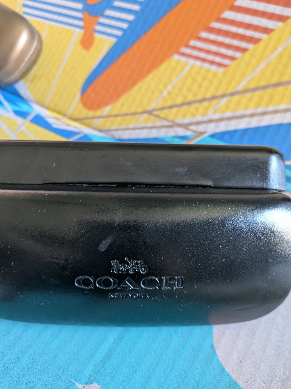 COACH Black Leather Sunglasses CASE ONLY - Picture 3 of 5